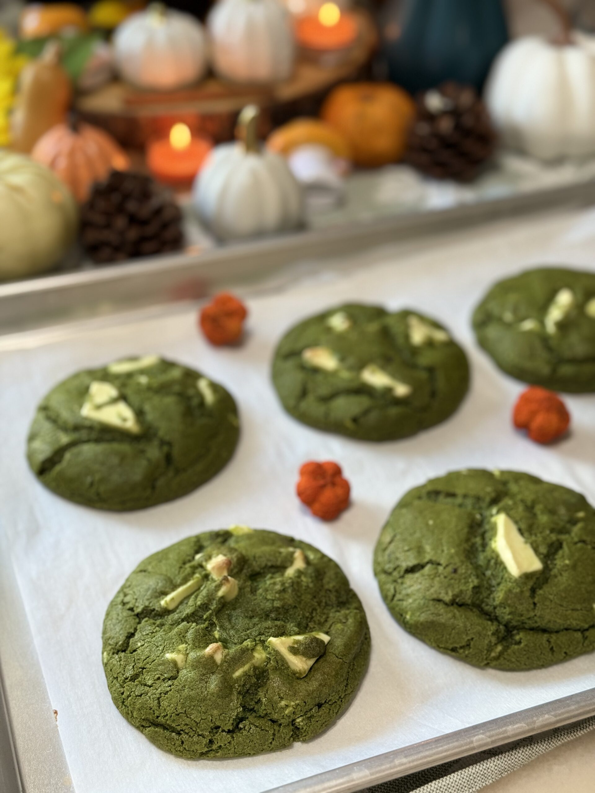 Matcha Cookies with White Chocolate